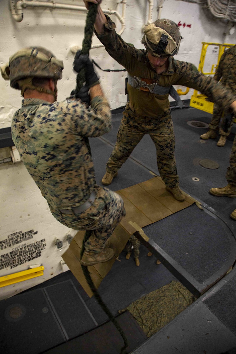 BLT Marines fast rope in the Arlington