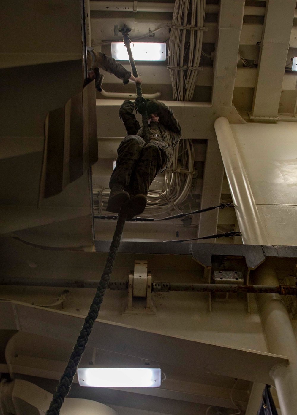 BLT Marines fast rope in the Arlington