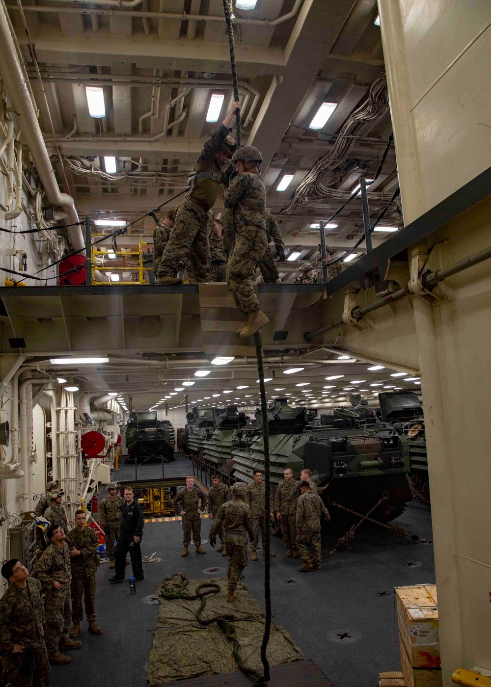 BLT Marines fast rope in the Arlington