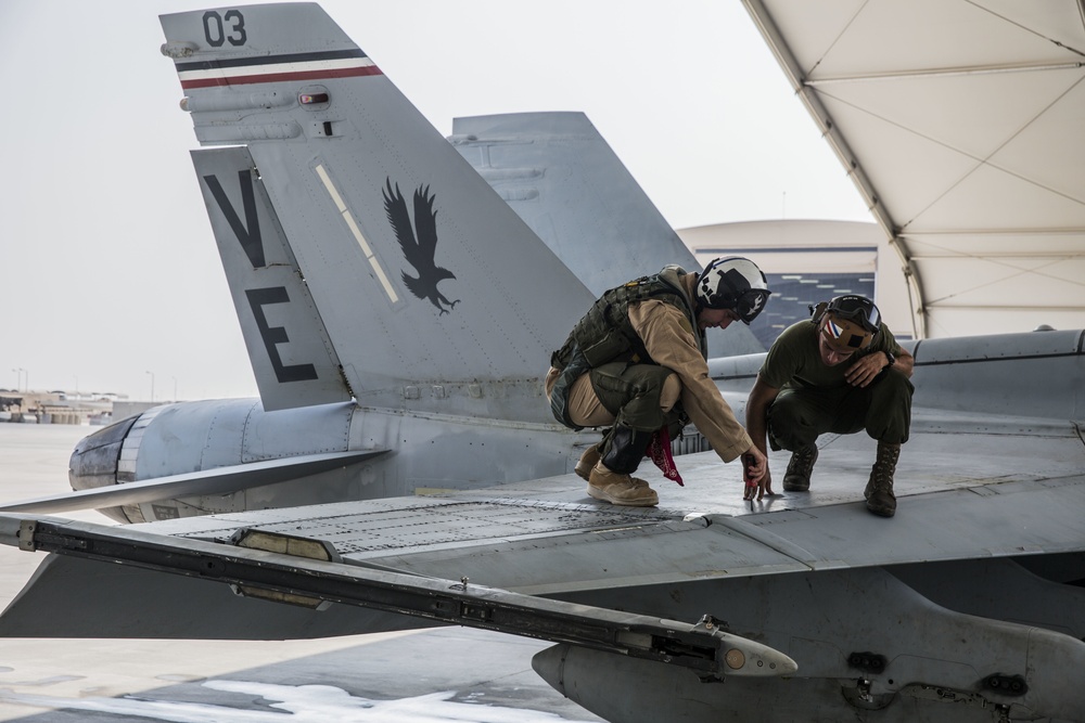 VMFA-115 CO Flight Preparation