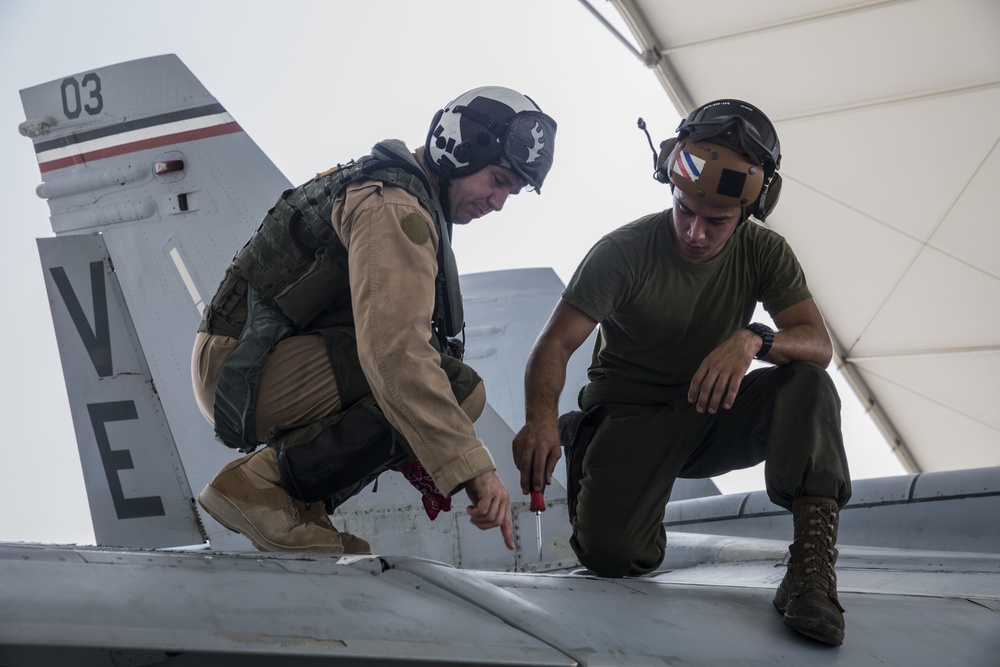 VMFA-115 CO Flight Preparation