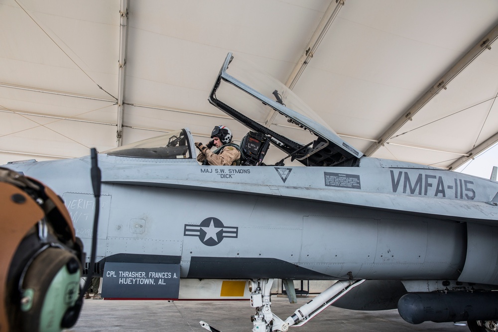 VMFA-115 CO Flight Preparation