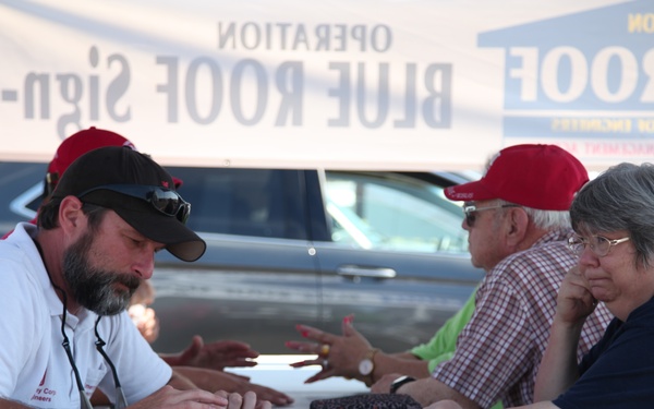 U.S. Army Corps of Engineers installs temporary roofing on homes of Florida Panhandle residents