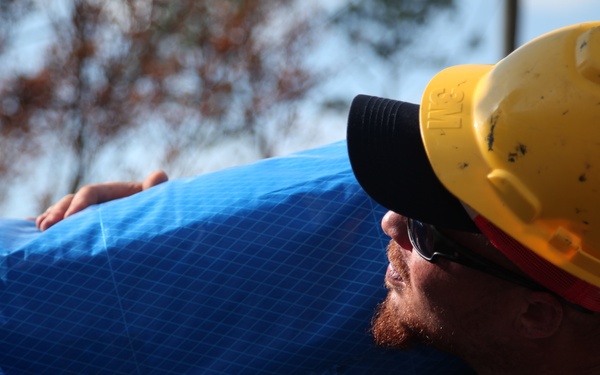 U.S. Army Corps of Engineers installs temporary roofing on homes of Florida Panhandle residents