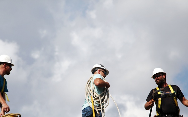 U.S. Army Corps of Engineers installs temporary roofing on homes of Florida Panhandle residents