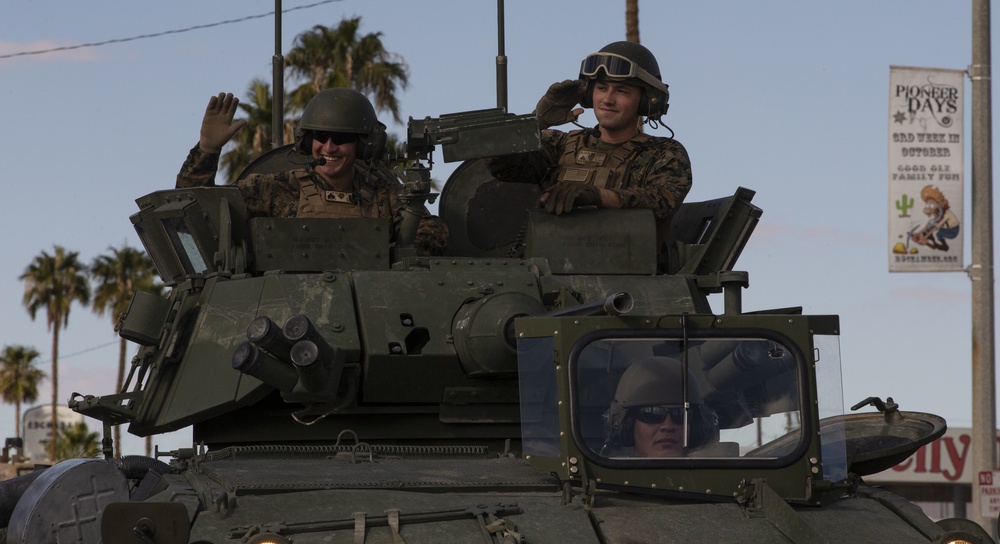 Marines participate in 29 Palms Pioneer Day Parade
