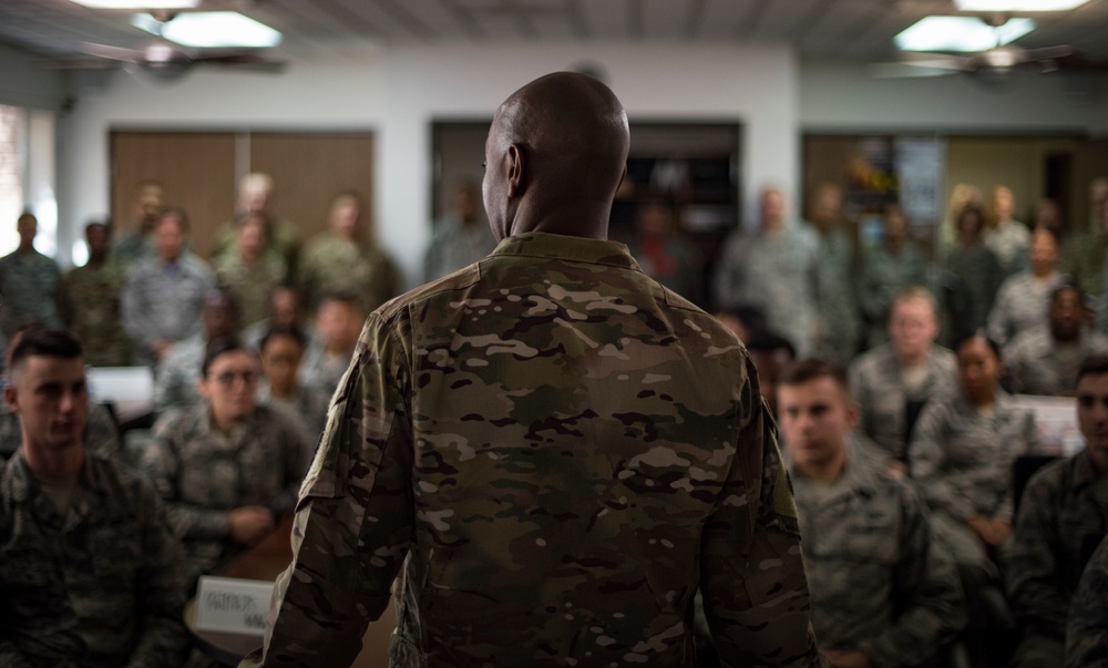 CMSAF Wright visits Nellis AFB