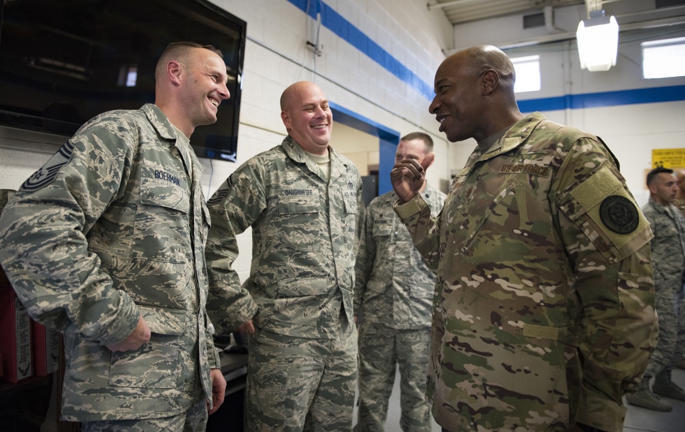 CMSAF Wright visits Nellis AFB