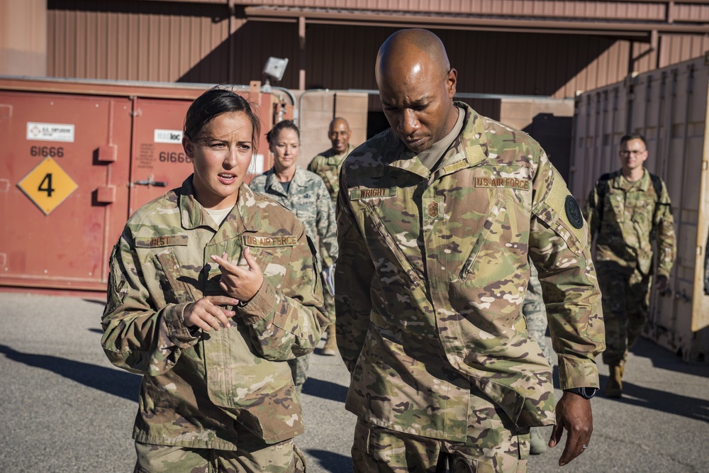 CMSAF Wright visits Nellis AFB