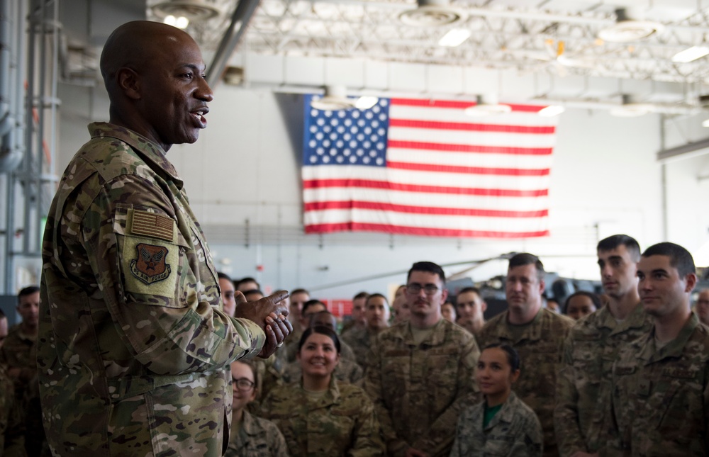 CMSAF Wright visits Nellis AFB