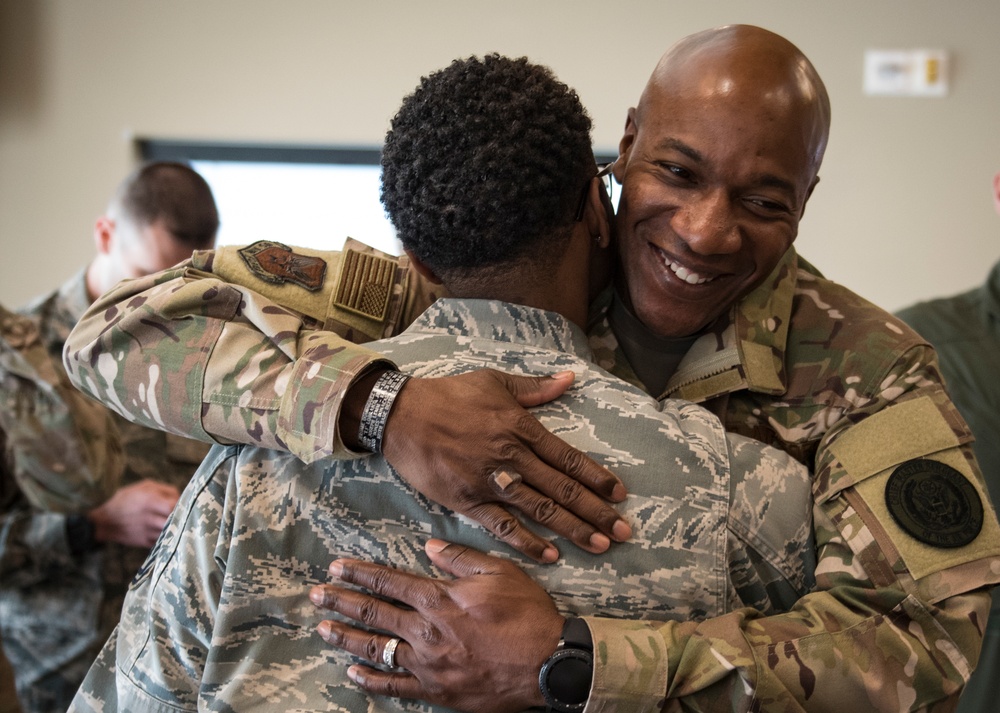 CMSAF Wright visits Nellis AFB