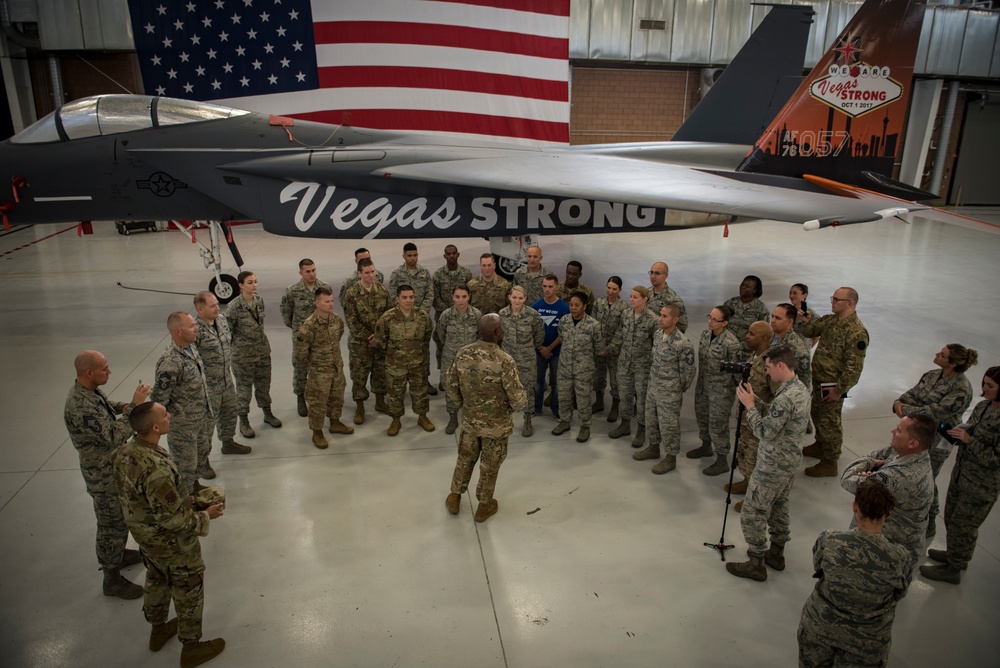 CMSAF Wright visits Nellis AFB