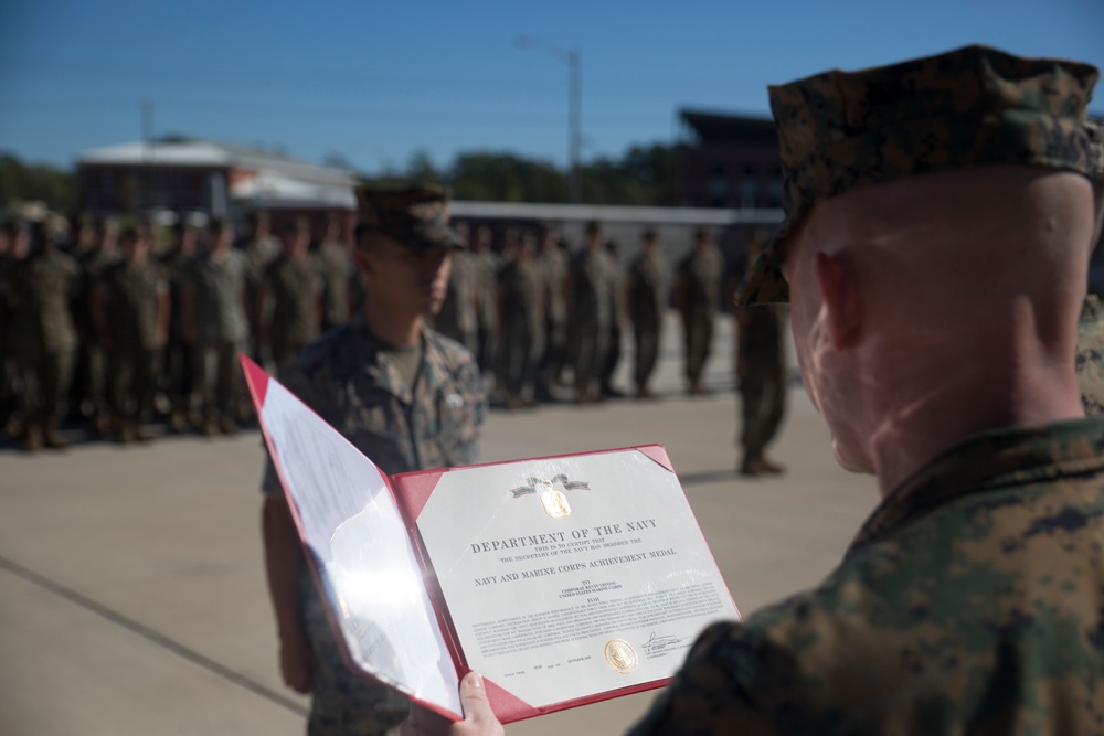 2nd ANGLICO Marines rewarded for post-hurricane relief efforts