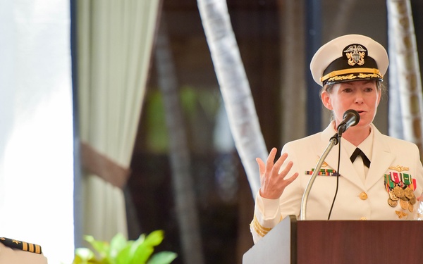 Cherrett Relieves Bushnell at Joint Typhoon Warning Center