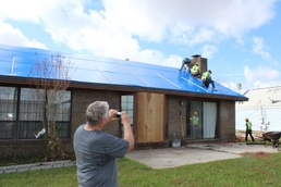 Operation Blue Roof allows local Panama City resident to move forward with repairs in his home after Hurricane Michael