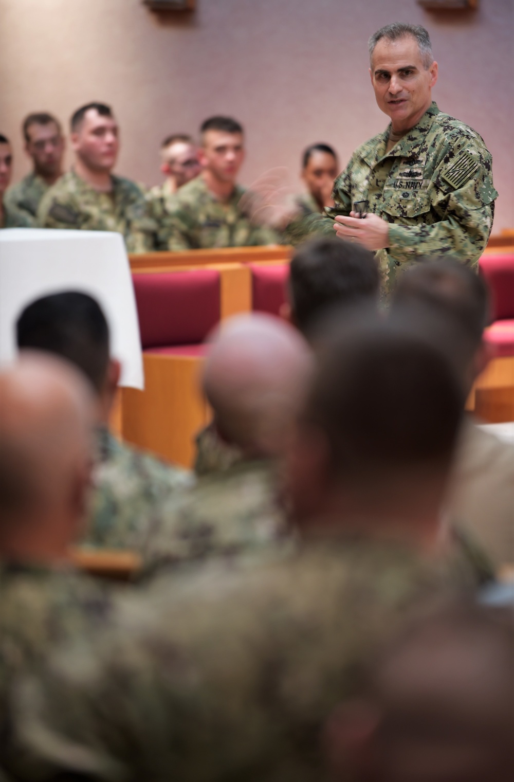 NAVIFOR Commander Visits CIWT and IWTC Corry Station, Observes and Discusses IW Training