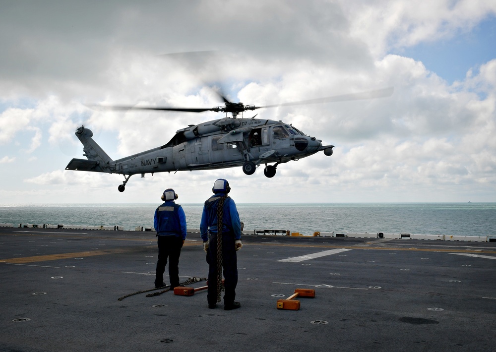 Flight operations aboard USS Wasp