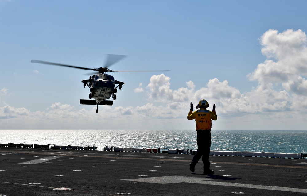 Flight operations aboard USS Wasp