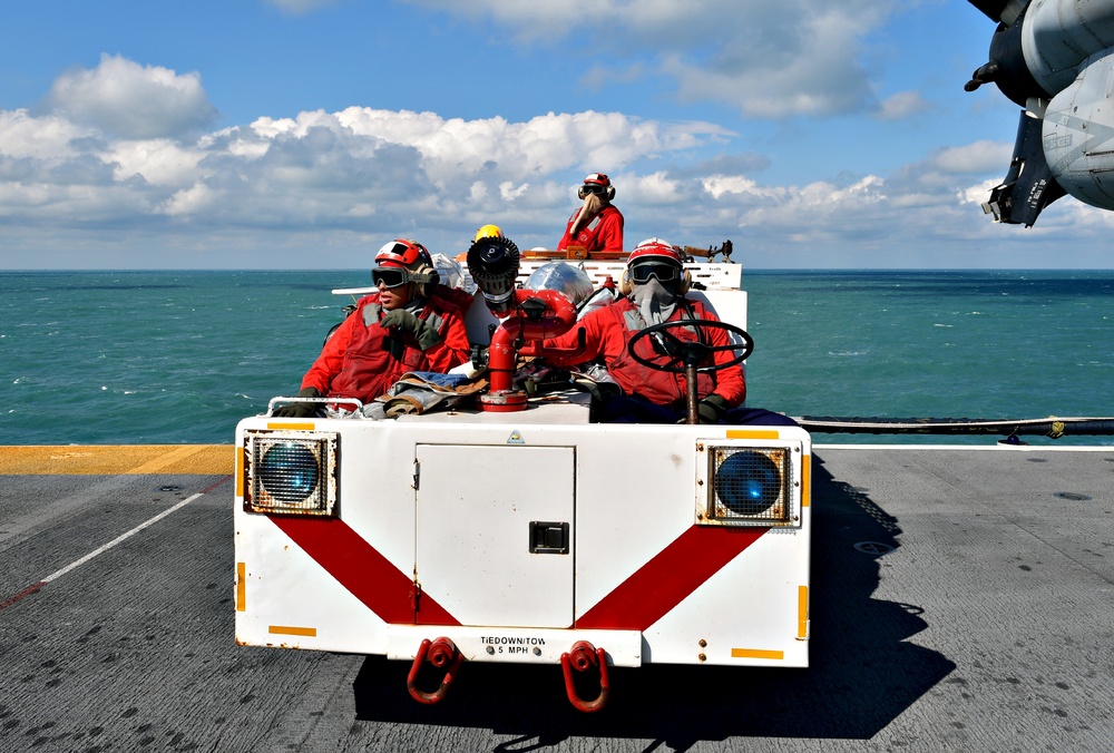 Flight operations aboard USS Wasp