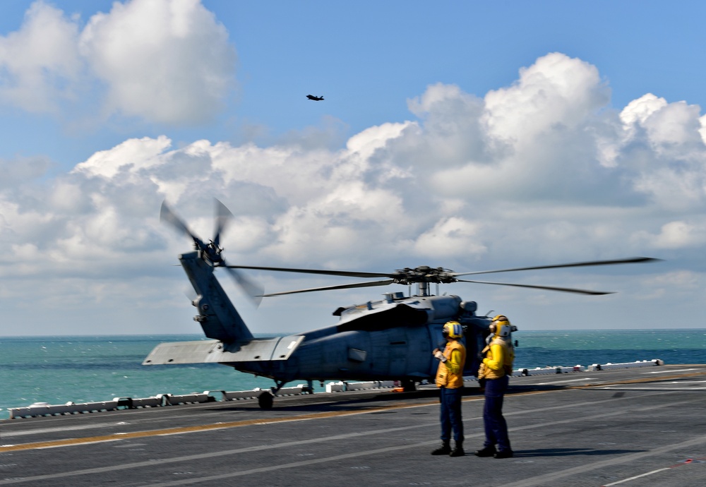 Flight operations aboard USS Wasp