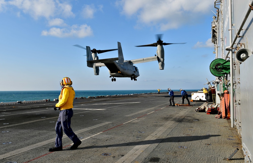 Flight operations aboard USS Wasp