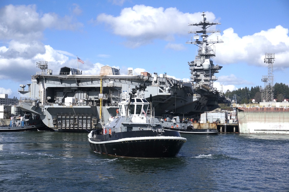 Aircraft carrier Nimitz supported by DLA Land and Maritime's Puget Sound detachment