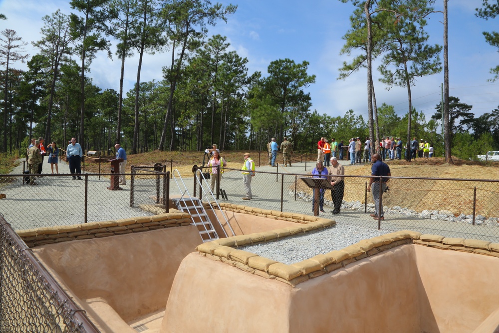 Fort Benning training trench ribbon-cutting