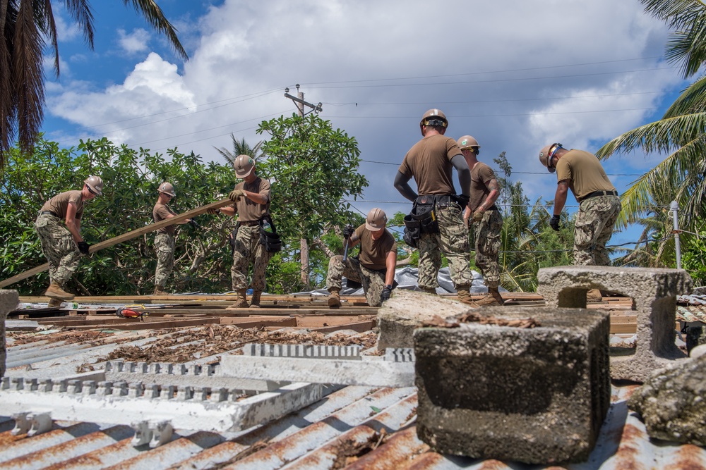 NMCB 1 Conducts Disaster Relief Operations Rota, Northern Mariana Islands.