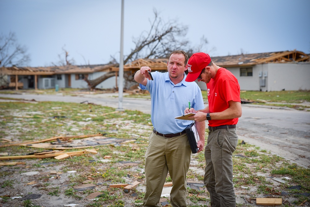 U.S. Army Corps of Engineers provide structural assessment expertise to Tyndall Air Force Base following Hurricane Michael