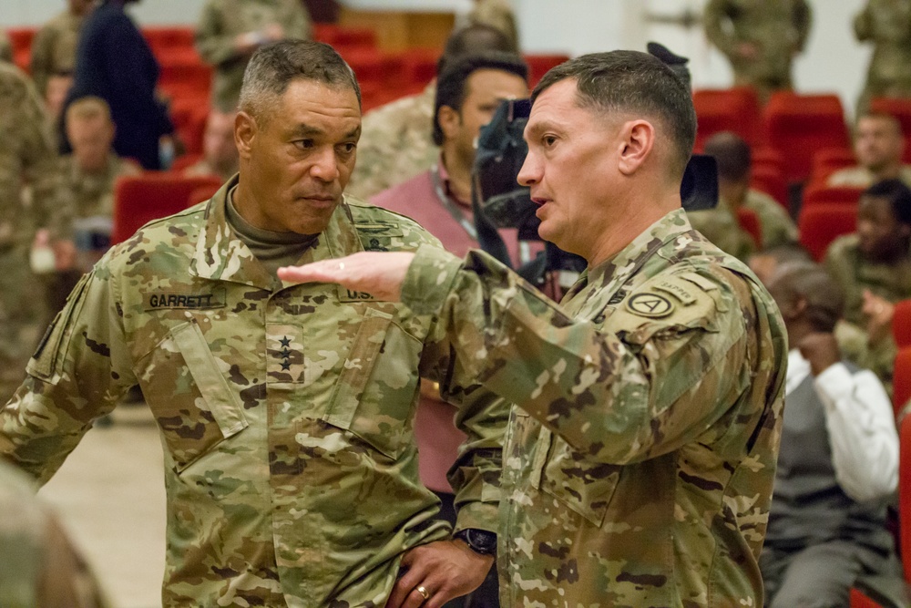 Lt. Gen. Garrett Visits Area Support Group - Kuwait, Attends Change of Responsibility