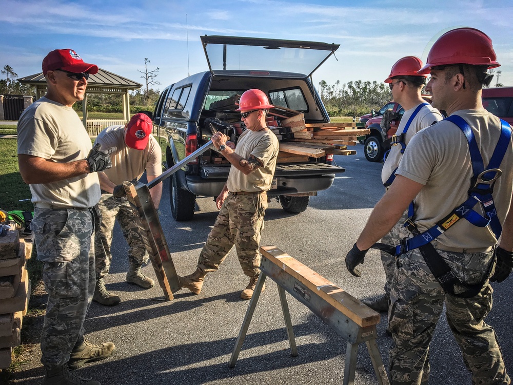200th RED HORSE and 179th Airlift Wing Airmen aid in Hurricane Michael Recovery Efforts