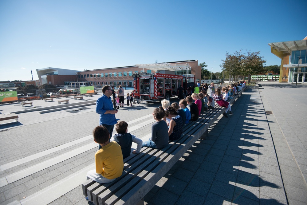 Fire Prevention Week Sparky and Fire Department visit Elementary School