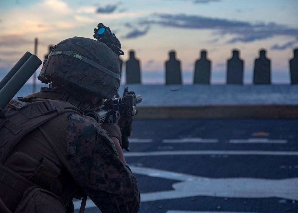 BLT 1/2, 22nd MEU night deck shoot aboard the USS Arlington