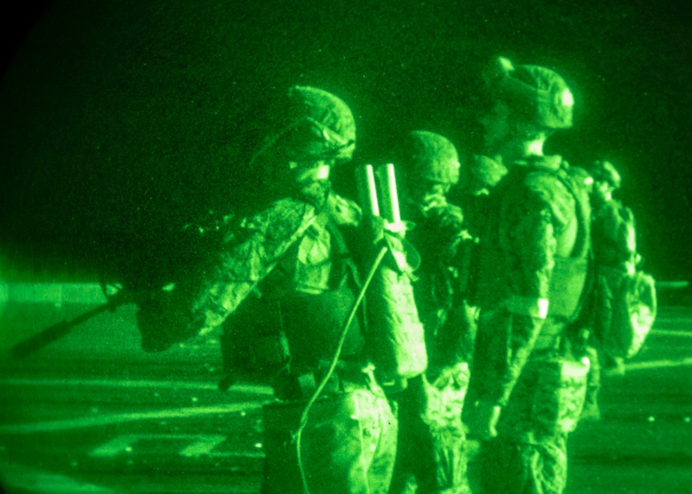 BLT 1/2, 22nd MEU night deck shoot aboard the USS Arlington