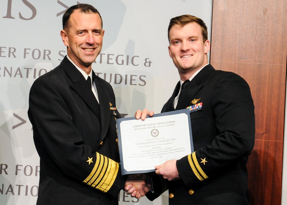 CNO Naval History Essay Contest 2018 Award Reception