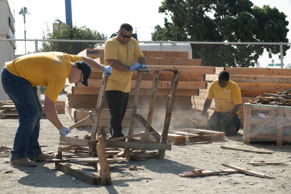 Sailors volunteer at Habitat for Humanity
