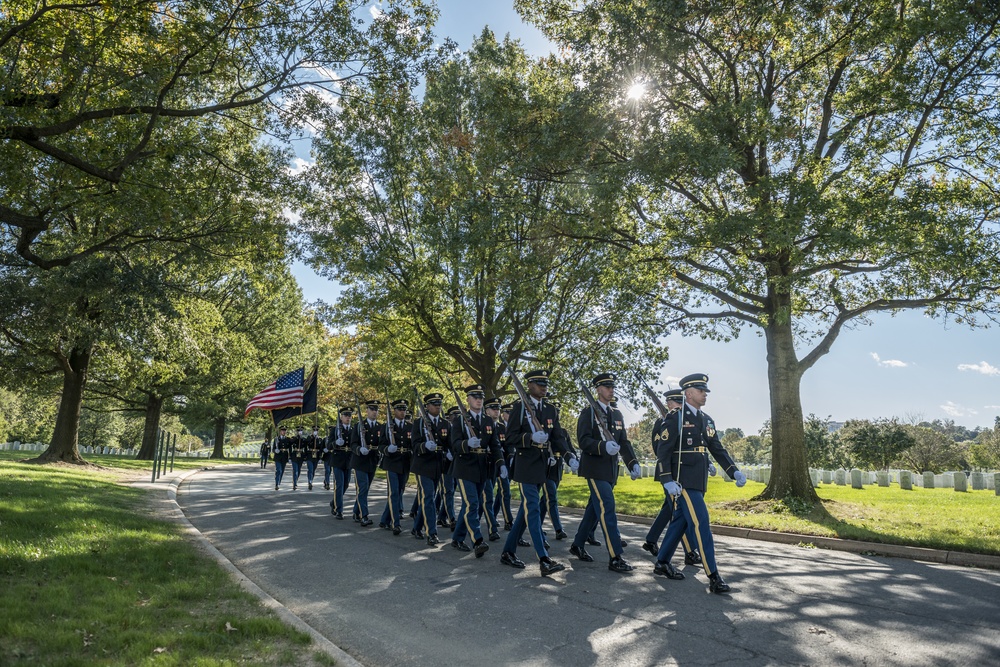 Military Funeral Honors With Funeral Escort For U.S. Army Sgt. Maj. Chaturbhuj Gidwani in Section 71
