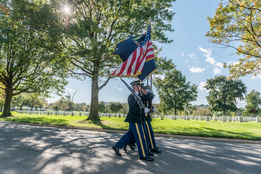 Military Funeral Honors With Funeral Escort For U.S. Army Sgt. Maj. Chaturbhuj Gidwani in Section 71