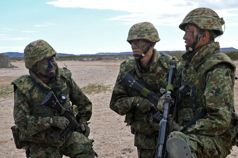 Japanese Army soldiers test-fire Hawk missiles