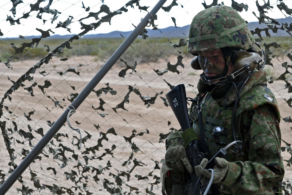 Japanese Army soldiers test-fire Hawk missiles