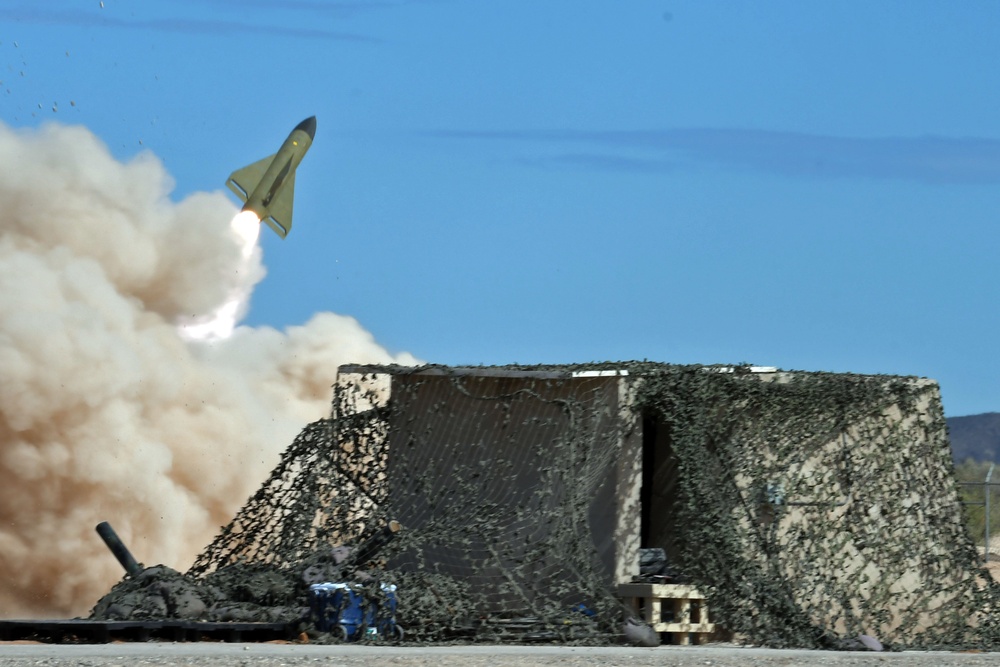 Japanese Army soldiers test-fire Hawk missiles