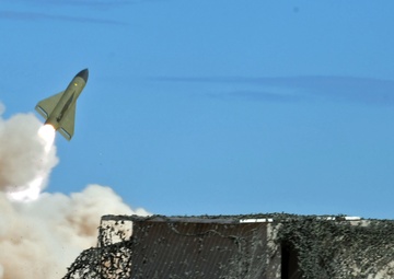 Japanese Army soldiers test-fire Hawk missiles