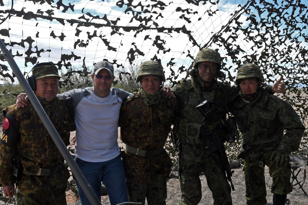 Japanese Army soldiers test-fire Hawk missiles