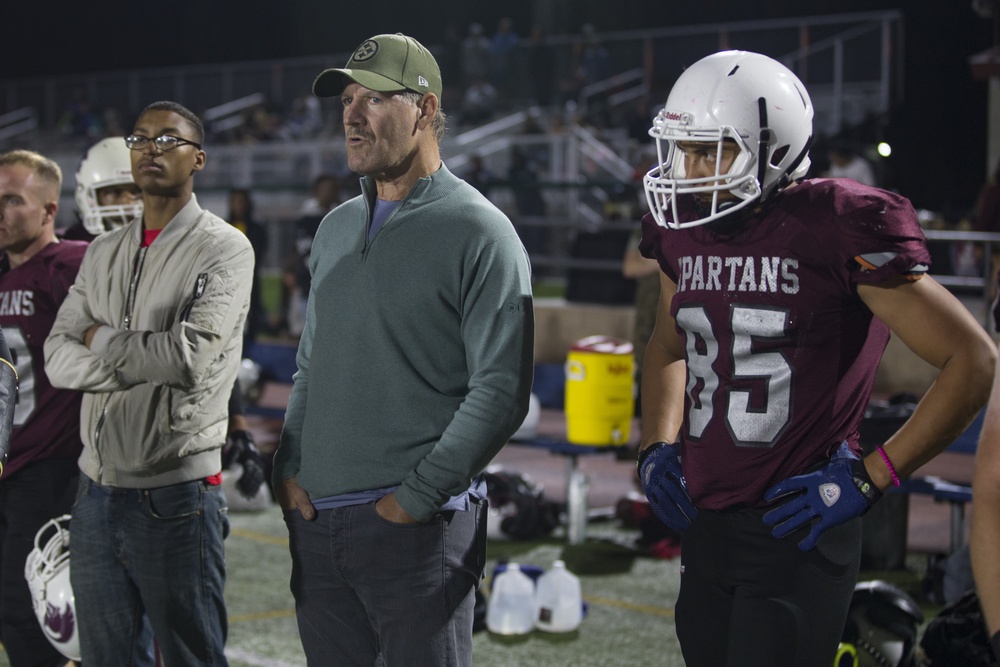 Marines and Sailors square off in the Camp Pendleton Football League Championship