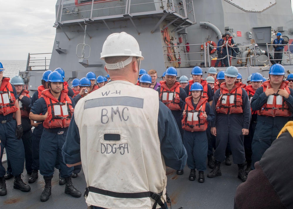 USS Curtis Wilbur Conducts Replenishment-at-Sea