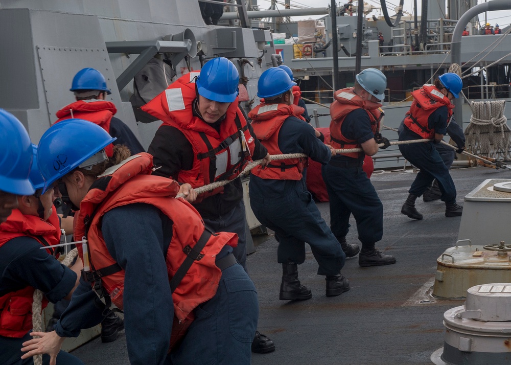 USS Curtis Wilbur Conducts Replenishment-at-Sea