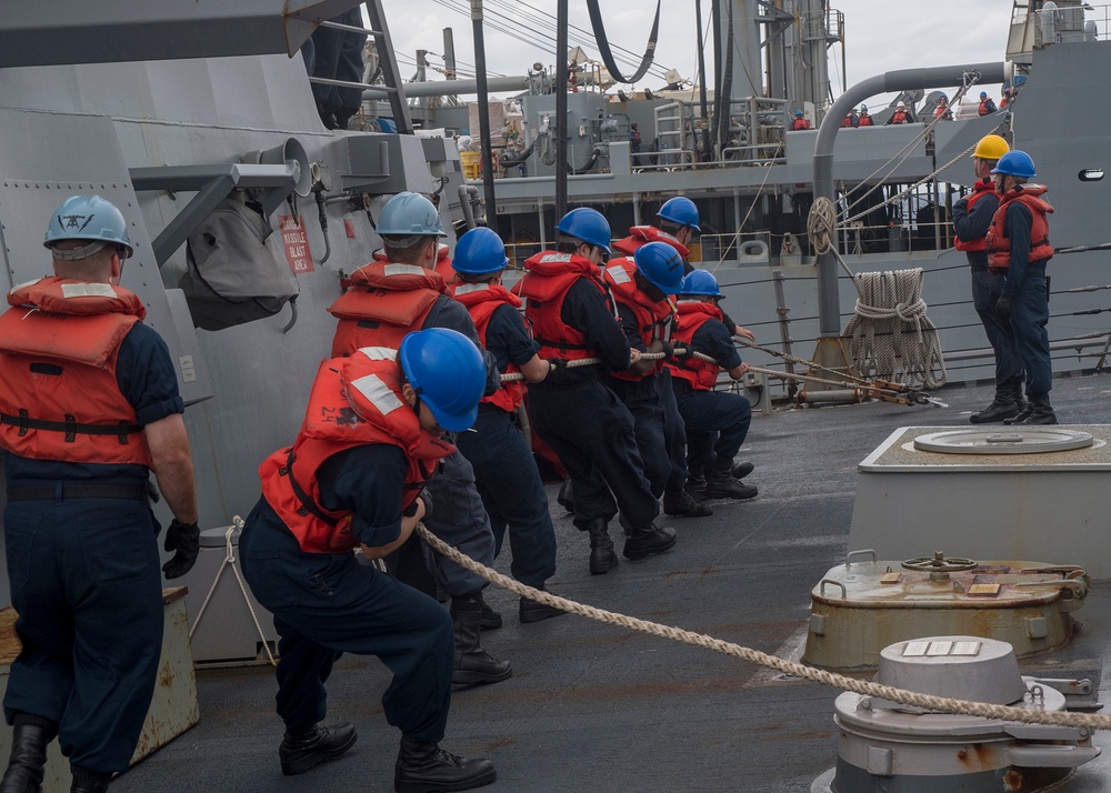 USS Curtis Wilbur Conducts Replenishment-at-Sea