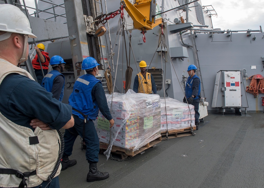 USS Curtis Wilbur Conducts Replenishment-at-Sea