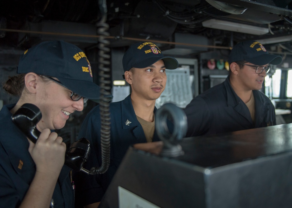 USS Curtis Wilbur Conducts Replenishment-at-Sea