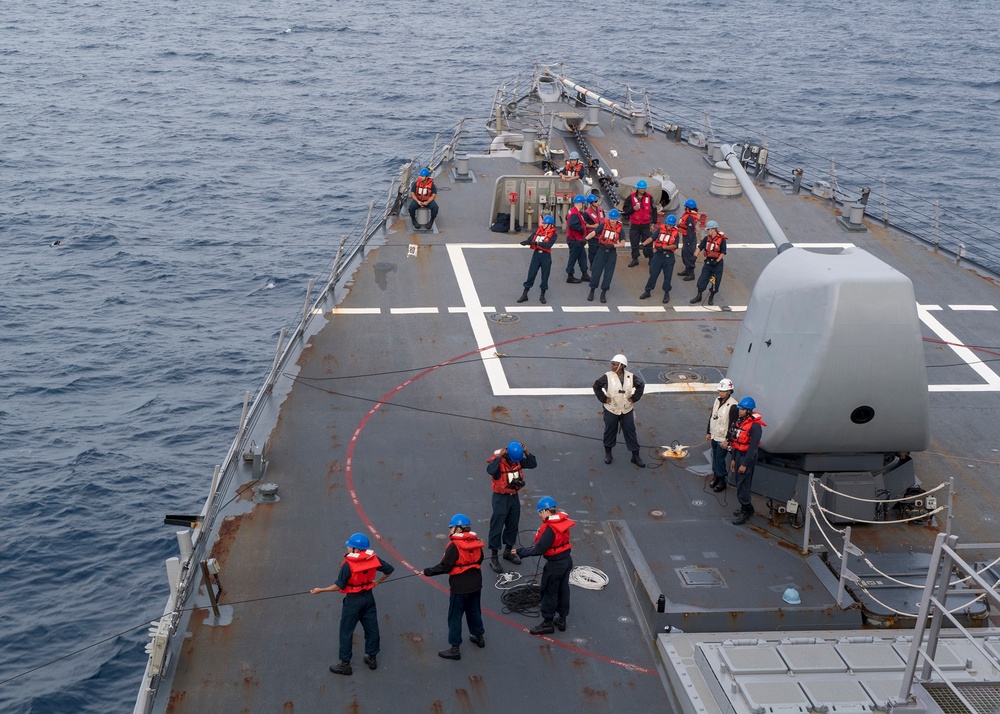 USS Curtis Wilbur Conducts Replenishment-at-Sea